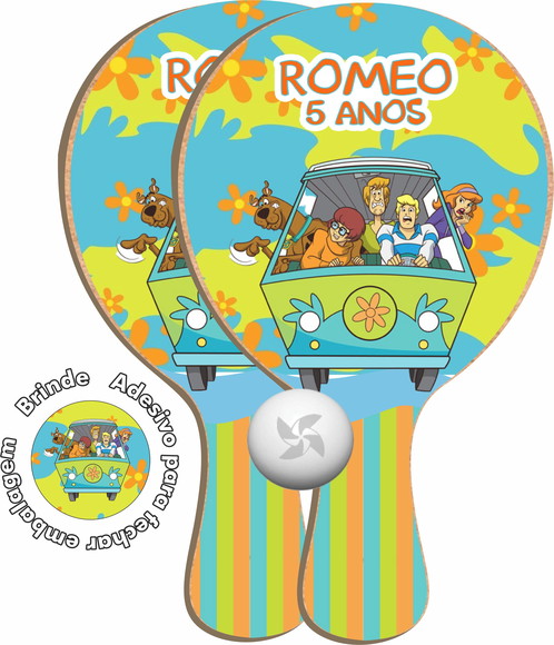Kit Raquetes Ping Pong - Scooby-doo