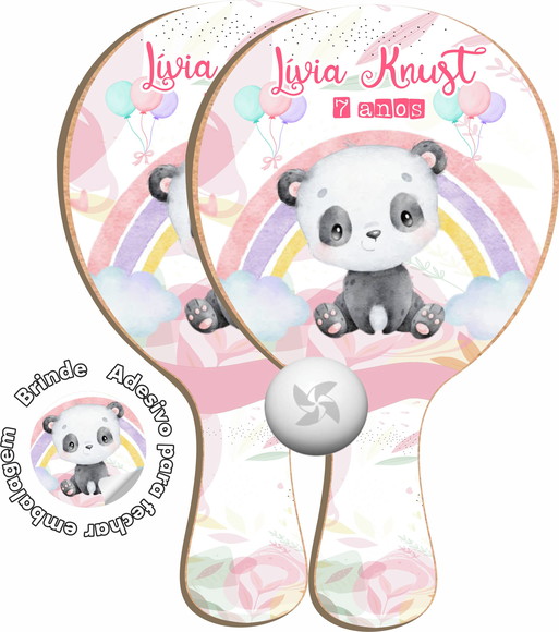 Kit Raquetes Ping Pong Panda