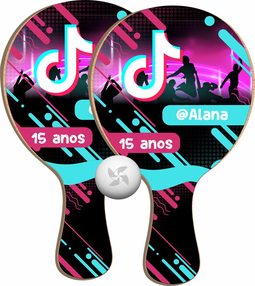 Raquete de Ping Pong Personalizada Tiktok