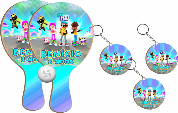 Kit Chaveiros e Raquetes Ping Pong - Pkxd
