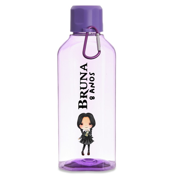 Garrafa de Água Personalizada Garrafinha da Wandinha