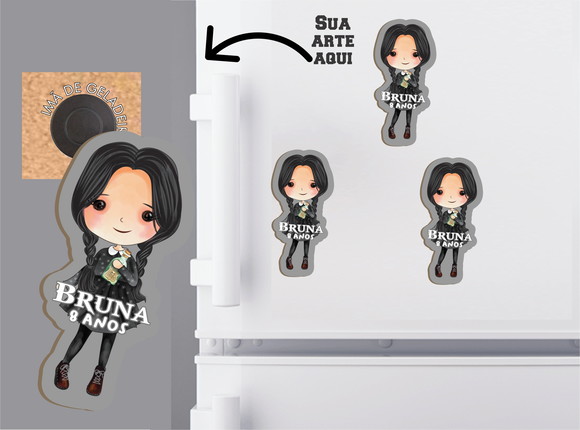 Lembrancinha Imã Wandinha Personalizado