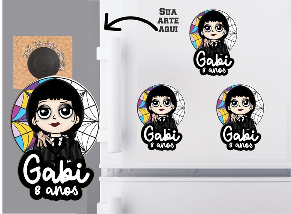 Lembrancinha Imã Wandinha Personalizado