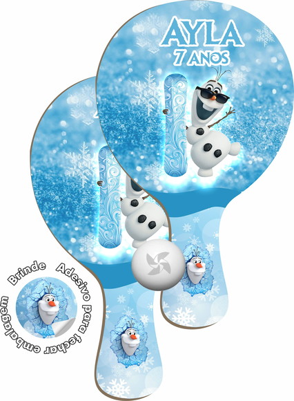 Kit Raquetes Ping Pong - Olaf Frozen