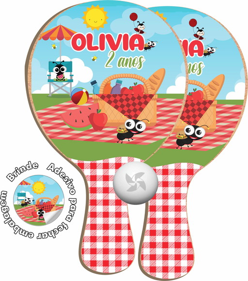 Kit Raquetes Ping Pong Picnic - Piquenique