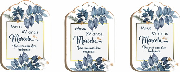 Etiqueta Tag Plaquinhas Personalizadas mdf Colorido 15 Anos