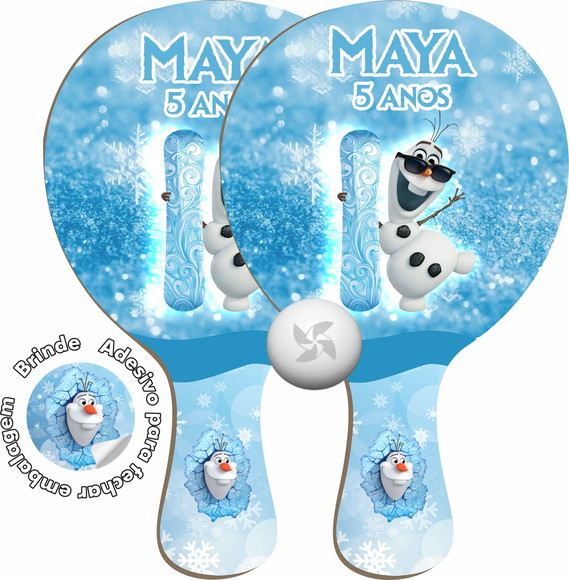 Kit Raquetes Ping Pong Olaf Frozen