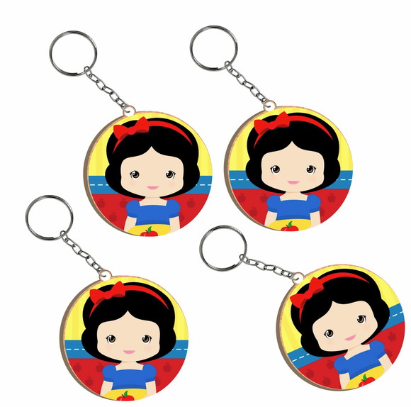 Chaveiro de Lembrança Colorido Branca de Neve Cute