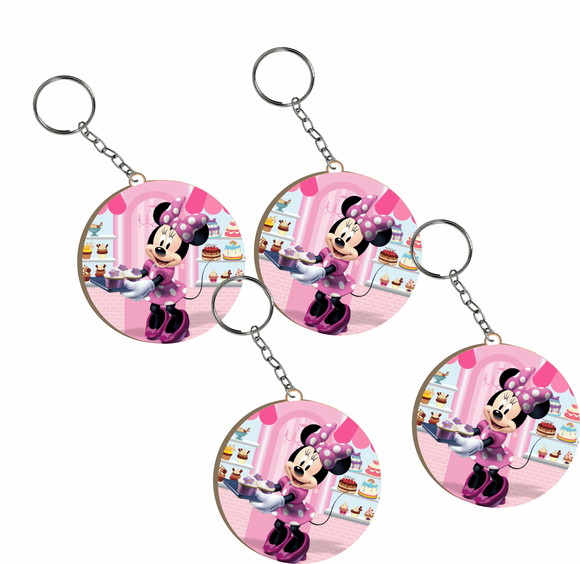 Chaveiro de Lembrança Colorido Minnie Confeiteira
