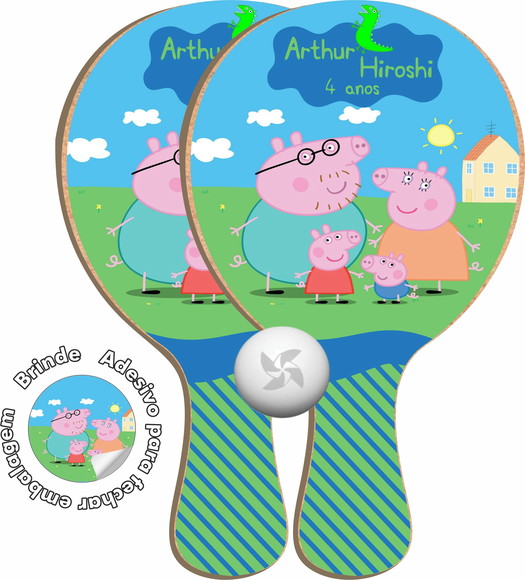 Kit Raquetes Ping Pong - Pepa Pig