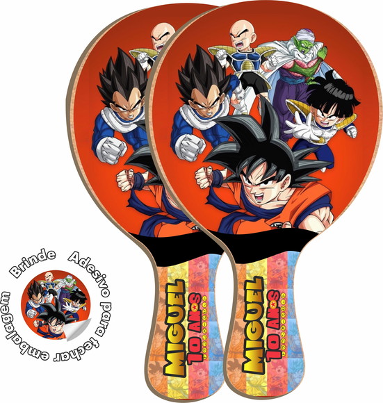 Raquete de Ping Pong Personalizada Dragon Ball