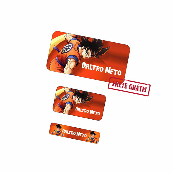 Etiqueta Escolar Dragon Ball 90un Frete Grátis