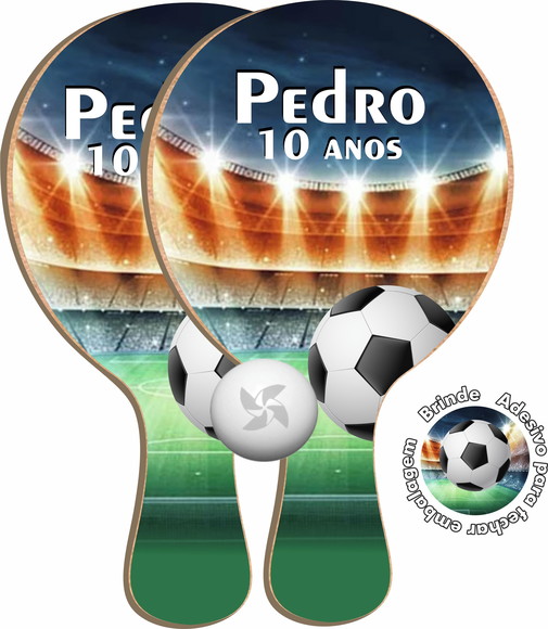 Kit Raquetes Ping Pong - Futebol