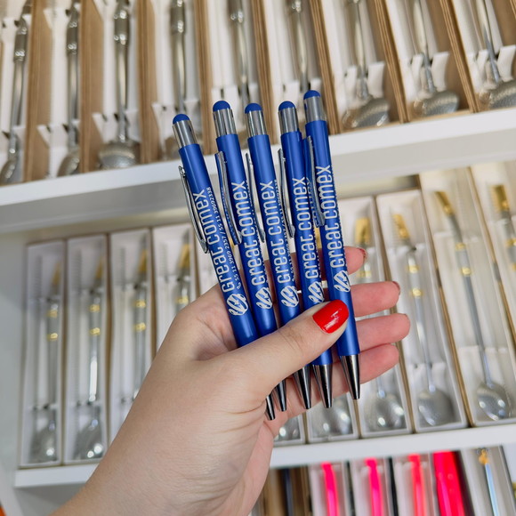 20 Canetas Personalizadas para Empresas - Modelo Metal Touch