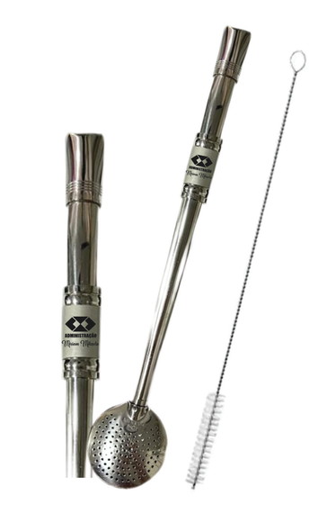 Bombas Chimarrão Inox Personalizada 21cm Administração