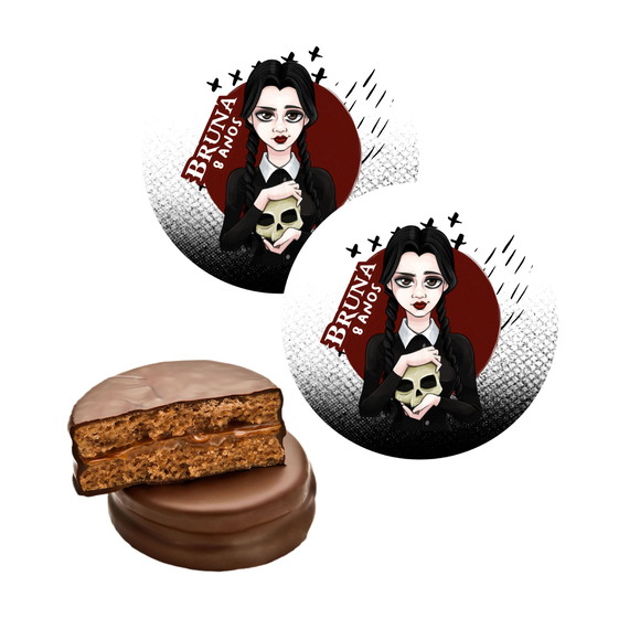 Rótulo Alfajor Wandinha