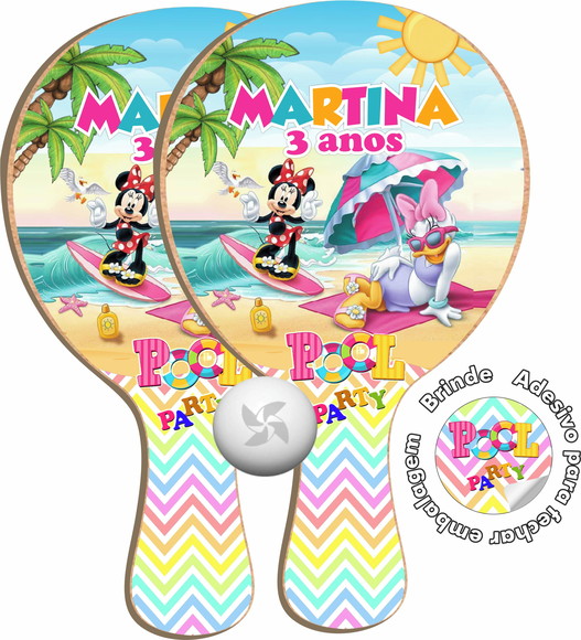 Kit Raquetes Ping Pong Pool Party