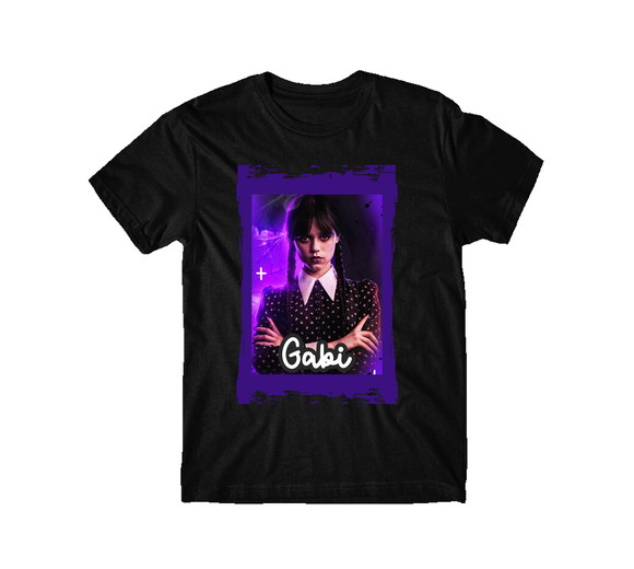 Camiseta Wandinha Festa Aniversário Infantil