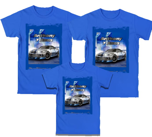 Kit 2 Camisetas Pai e Filho Velozes e Furiosos
