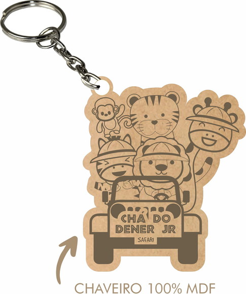 Chaveiro Safari mdf