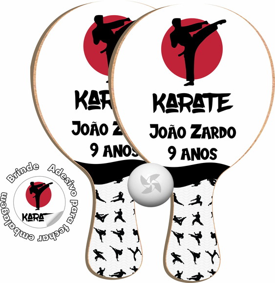 Kit Raquetes Ping Pong - Karate
