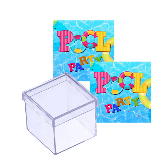 Adesivo para Caixa Acrilico Pool Party