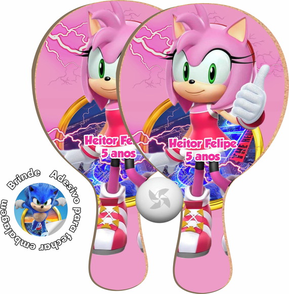 Kit Raquetes Ping Pong Amy Rose