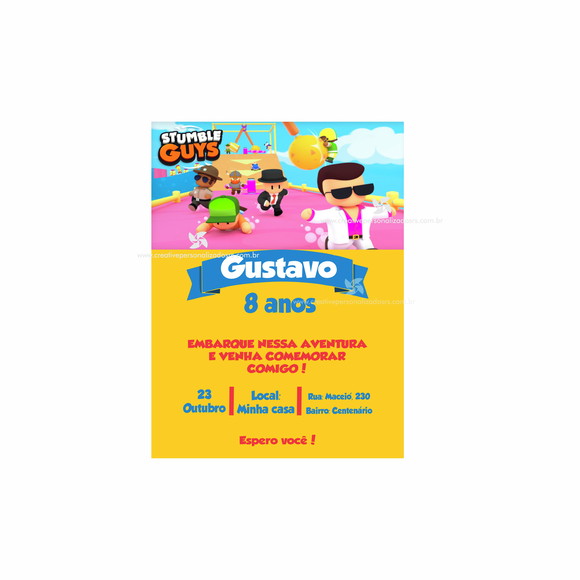 Convite Digital Stumble Guys