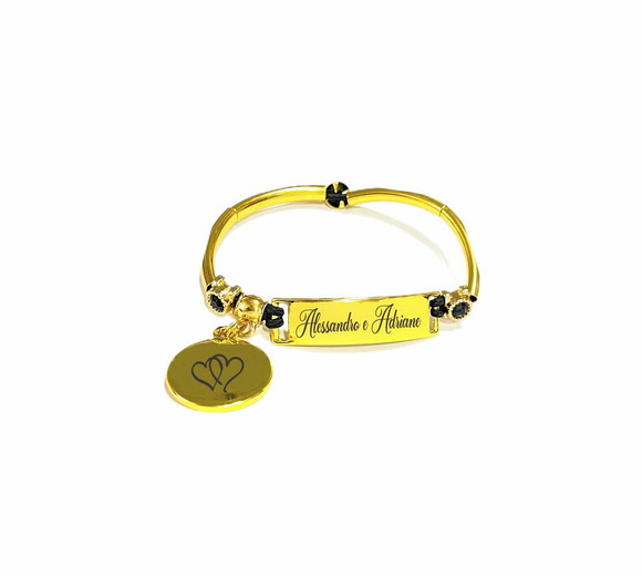 Pulseira de Cuia Chimarrão Folheada a Ouro Personalizada