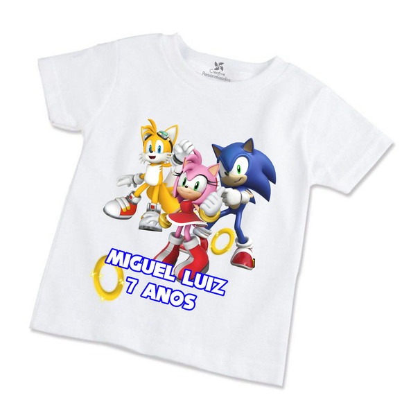 Camiseta Infantil Sonic