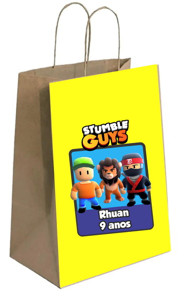 Sacola de Papel Personalizada Stumble Guys