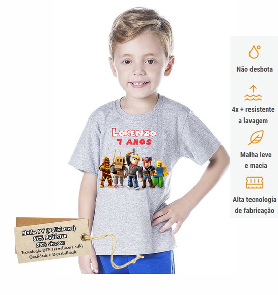 Camiseta Infantil Confortável Roblox