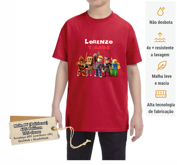 Camiseta Infantil Confortável Roblox