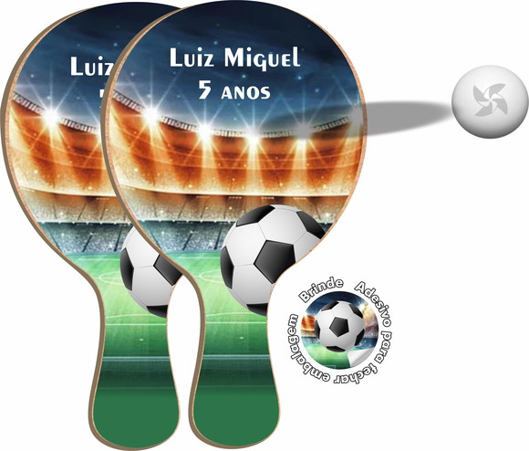 Kit Raquetes Ping Pong Futebol