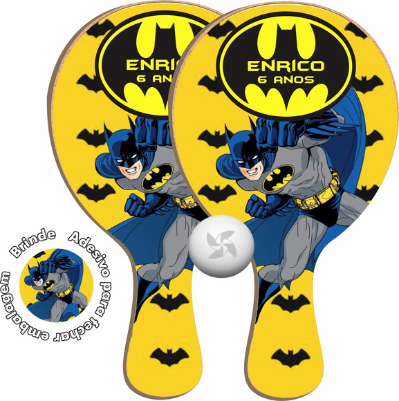 Kit Raquetes Ping Pong Batman