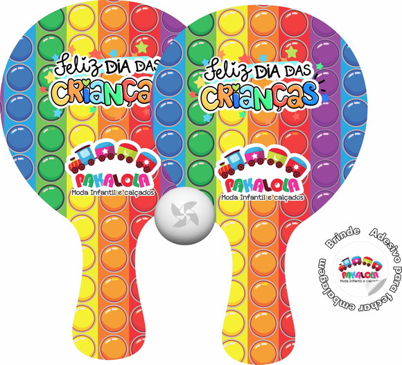 Kit Raquete Infantil Para Brinde Empresa