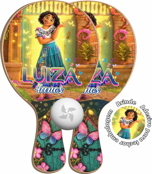 Kit Raquetes Ping Pong - Encanto
