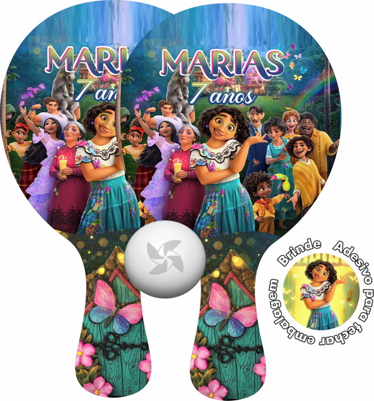 Kit Raquetes Ping Pong - Encanto