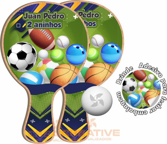 Kit Raquetes Ping Pong Bolas Esportes