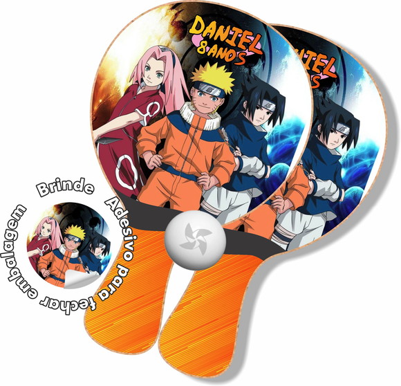 Kit Raquetes Ping Pong Naruto