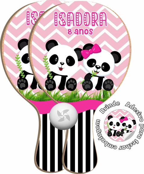 Kit Raquetes Ping Pong Panda