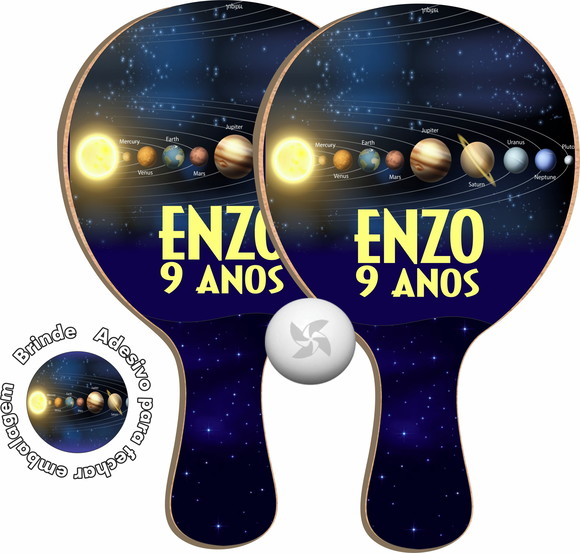 Kit Raquetes Ping Pong Planetas