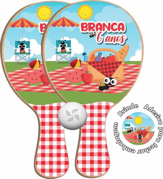 Kit Raquetes Ping Pong Picnic - Piquenique