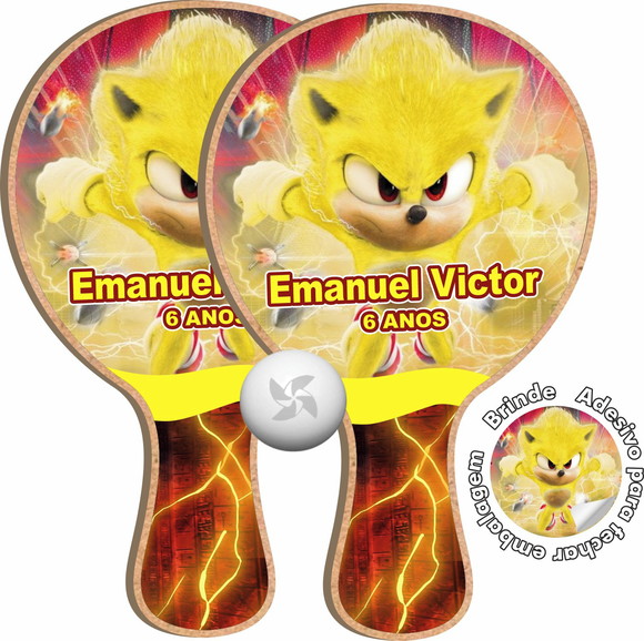 Kit Raquetes Ping Pong Super Sonic