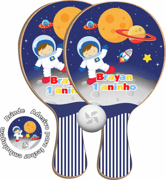 Kit Raquetes Ping Pong Astronauta