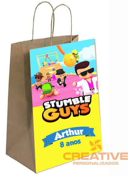 Sacola De Papel Personalizada Stumble Guys