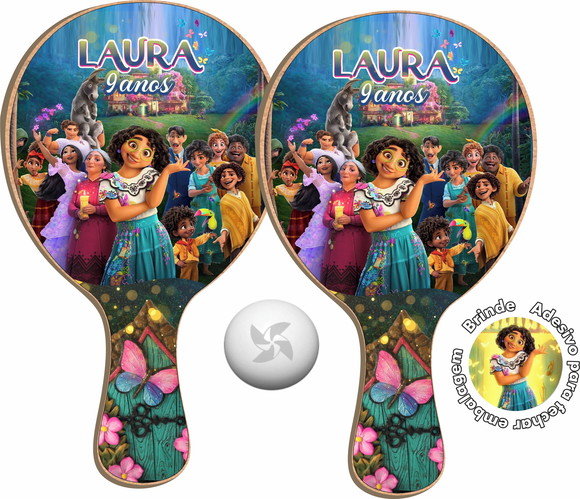 Kit Raquetes Ping Pong Encanto