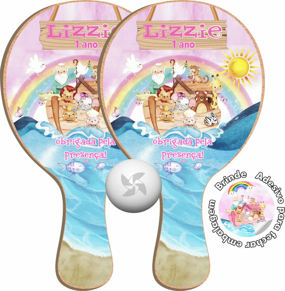 Kit Raquetes Ping Pong Arca De Noé