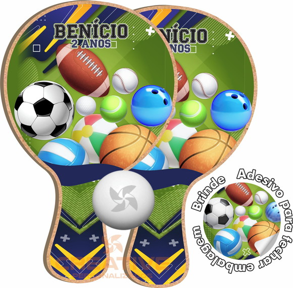 Kit Raquetes Ping Pong Bolas Esportes