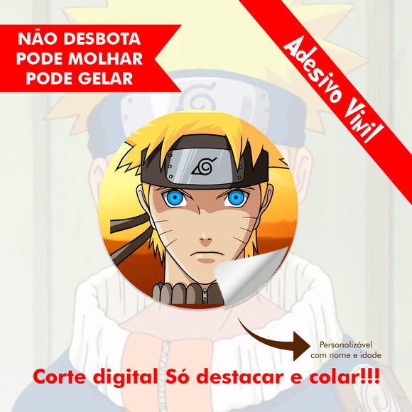 Etiqueta 5cm Personalizada Naruto